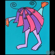 Covid-19 mutando - Pintura de Virginia Rojas Holden - Año 2020